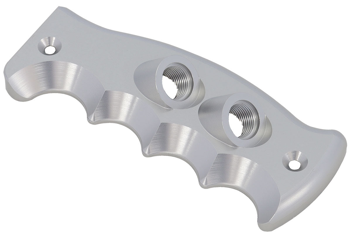 Dual Button Pistol Grip Side Plate Drivers Handle Silver AF72-9923 - Aeroflow