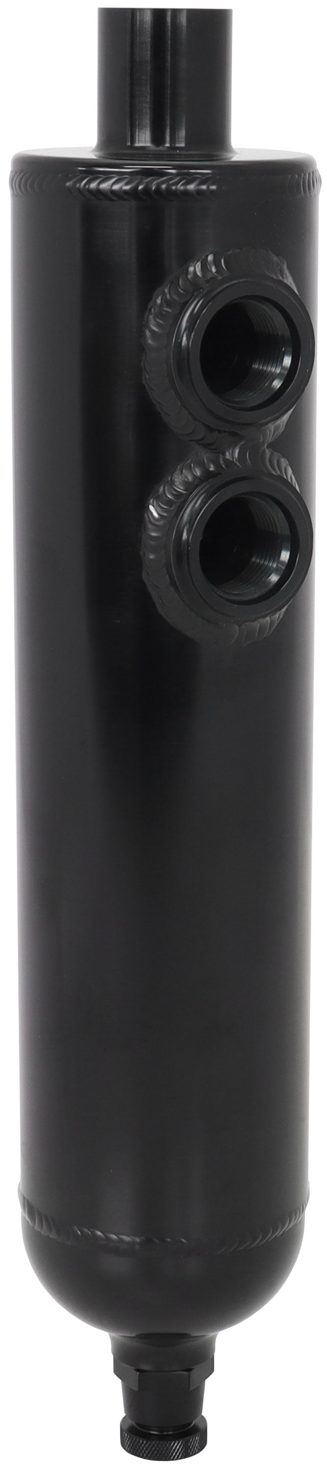 Universal Breather Tank F/Male 2 x -12ORB 13" x 3" Black AF77-1017BLK - Aeroflow