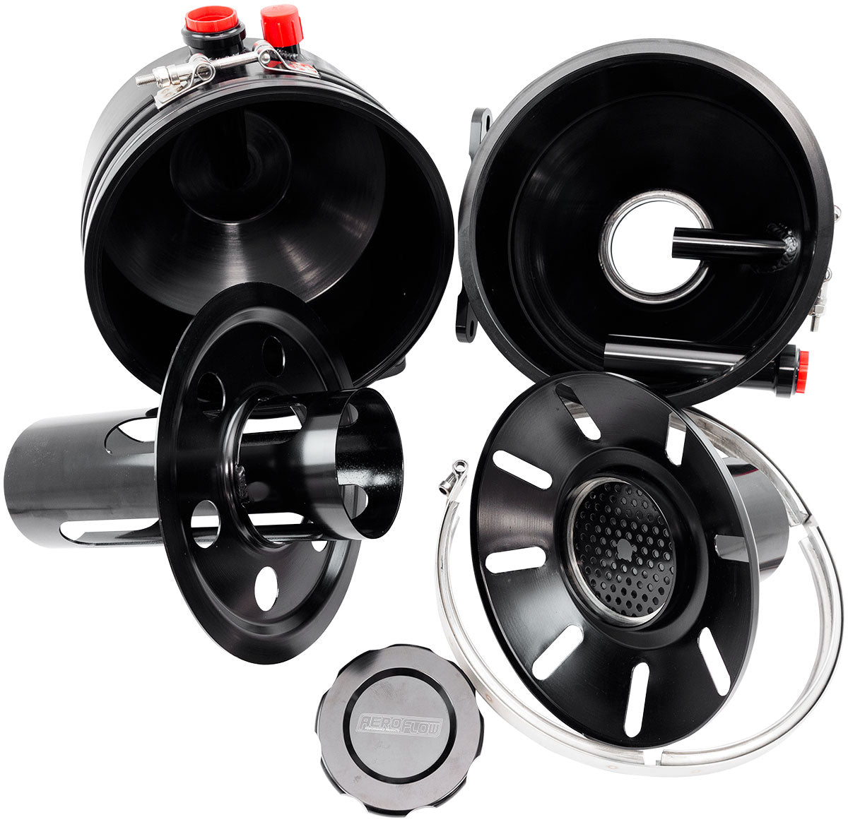 Dry Sump Tank 16" x 9" 3 Gal 406mm x 228mm 11.3L Black AF77-1053BLK - Aeroflow
