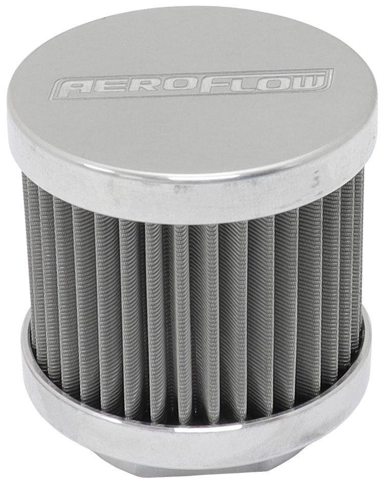 Small -10AN S/S Billet Breatherwith Female -10AN Re-Usable AF77-2004 - Aeroflow