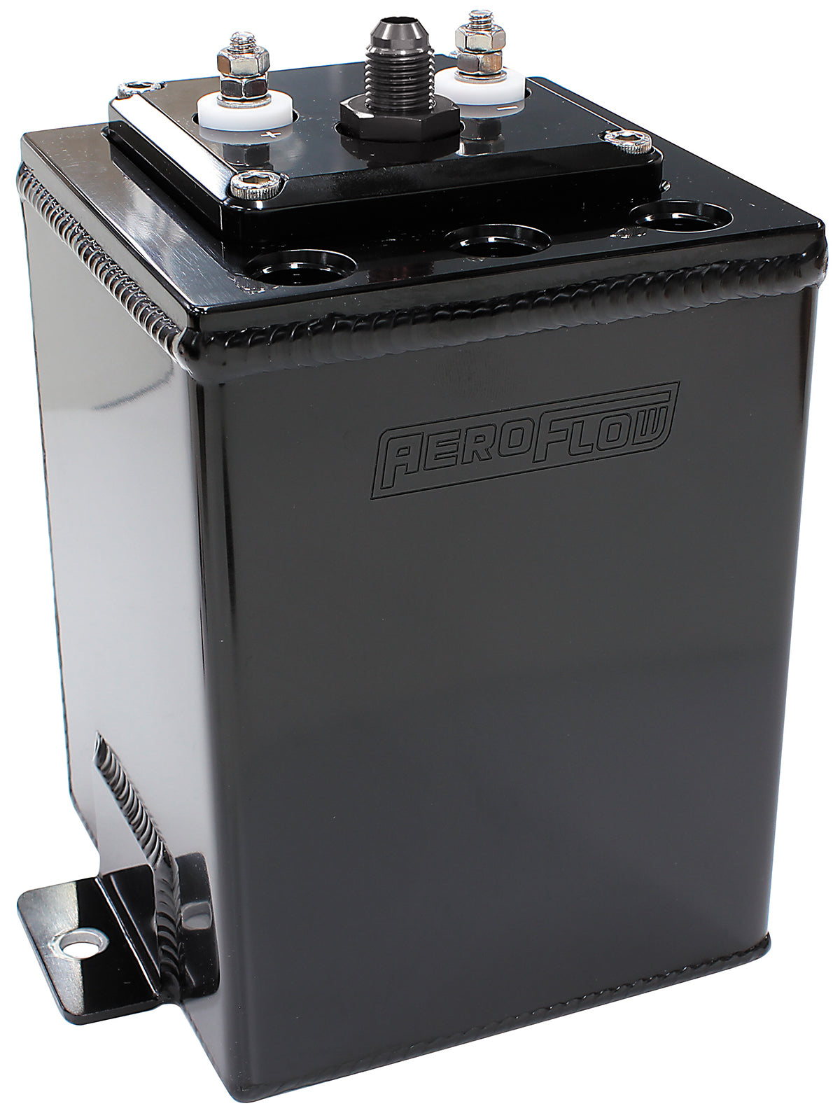 Single Pump Surge Tank Suits 40mm Fuel Pumps Black AF77-4055BLK - Aeroflow
