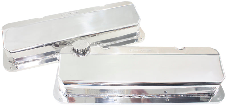 302 351C Ford Fabricated Valvecovers Polished -12ORB AF77-5001-12 - Aeroflow