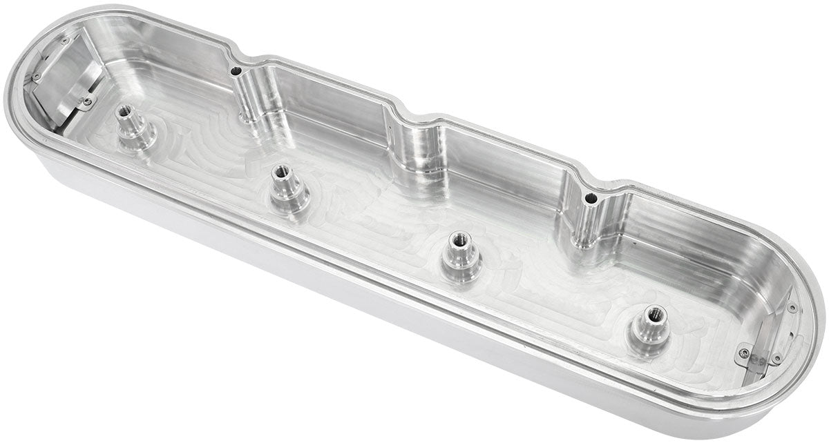 GM LS Billet Valve Covers Pairraw Af Logo No Coils AF77-5010 - Aeroflow