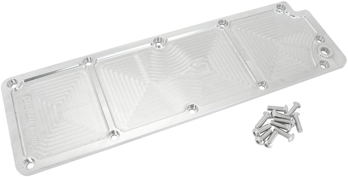 GM LS3 Billet Valley Plate Cover Raw LS Afm / Dod Delete AF77-5016 - Aeroflow