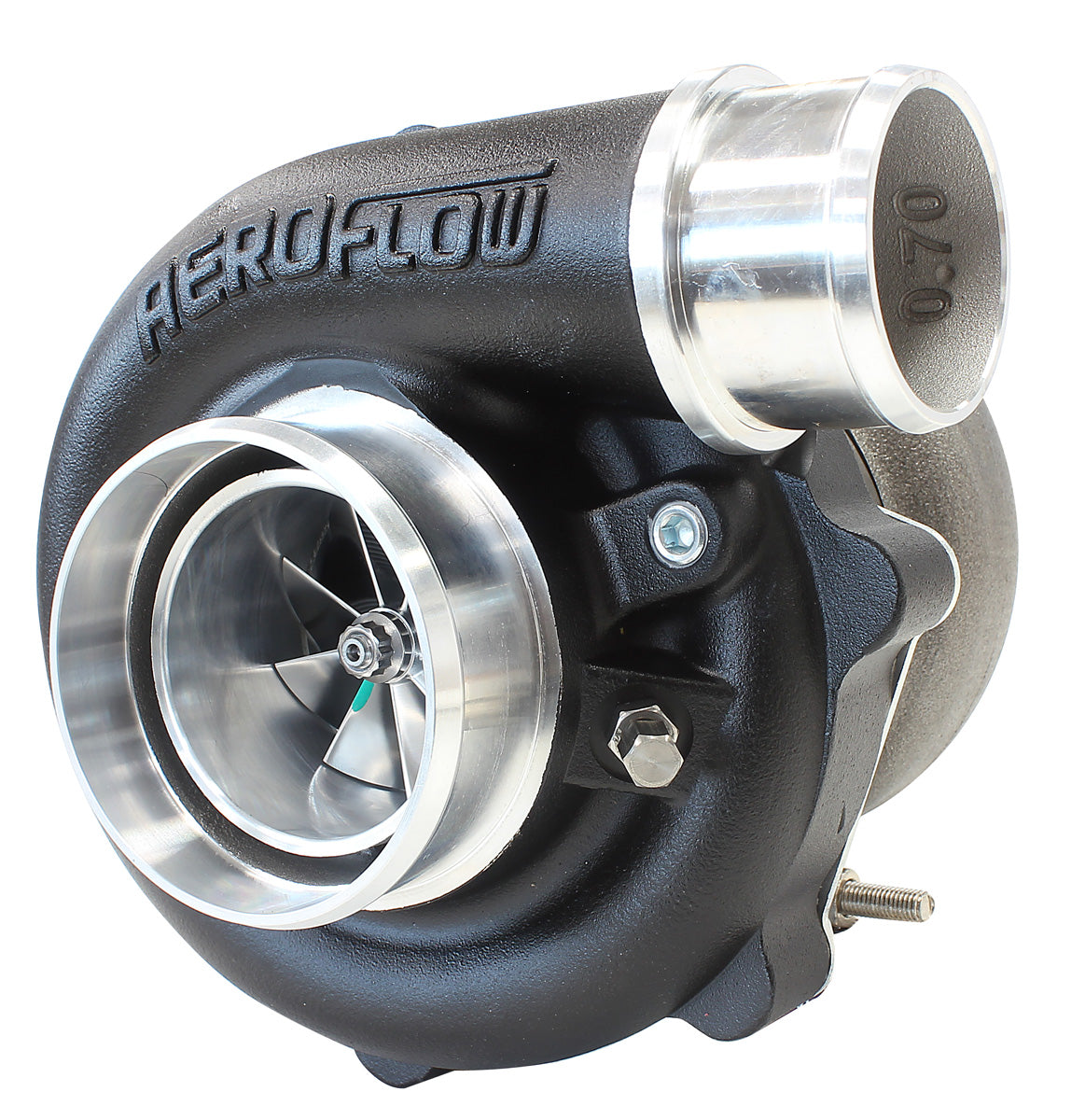 Boosted 5449.72 V-Band Flange V-Band Outlet G25-660 Black AF8005-2015BLK - Aeroflow