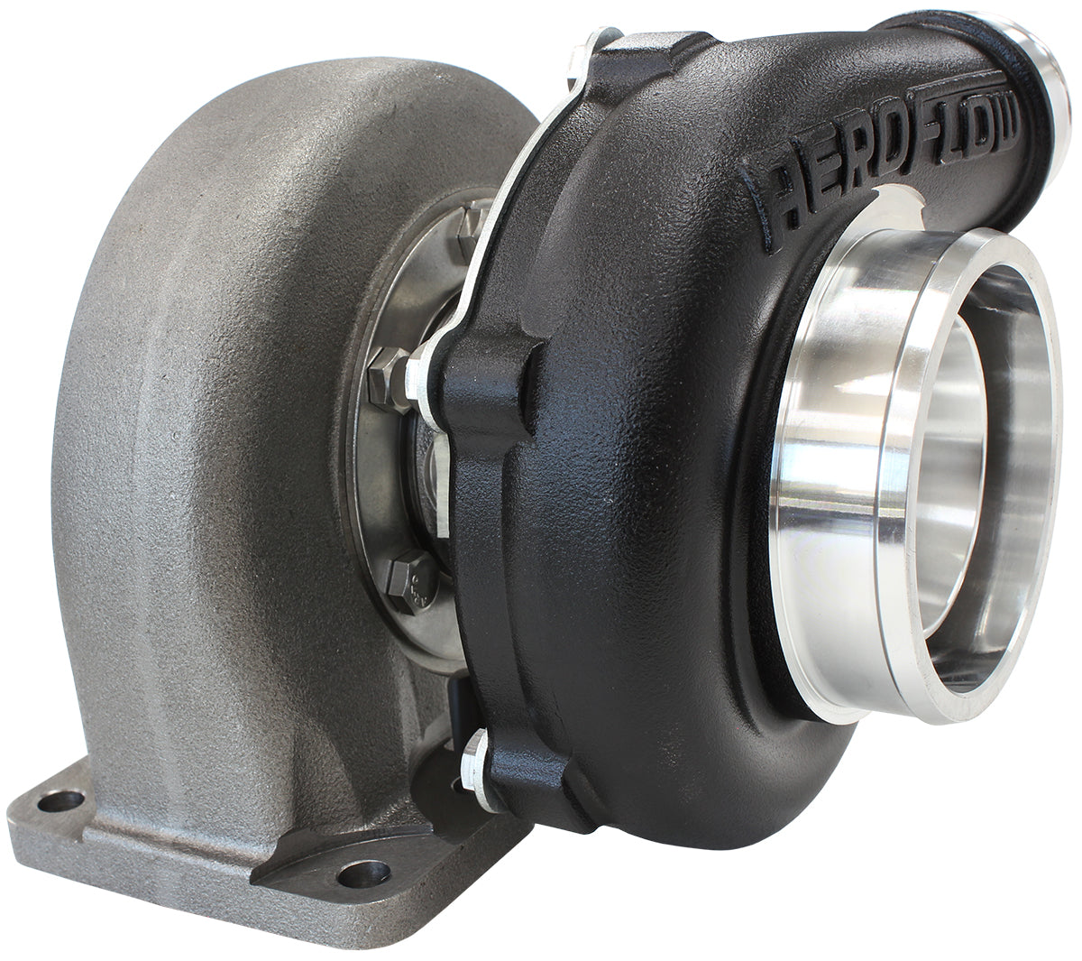 Boosted 5862 1.06 T3 Flange V-Band Outlet GTX3576 Black AF8005-3012BLK - Aeroflow