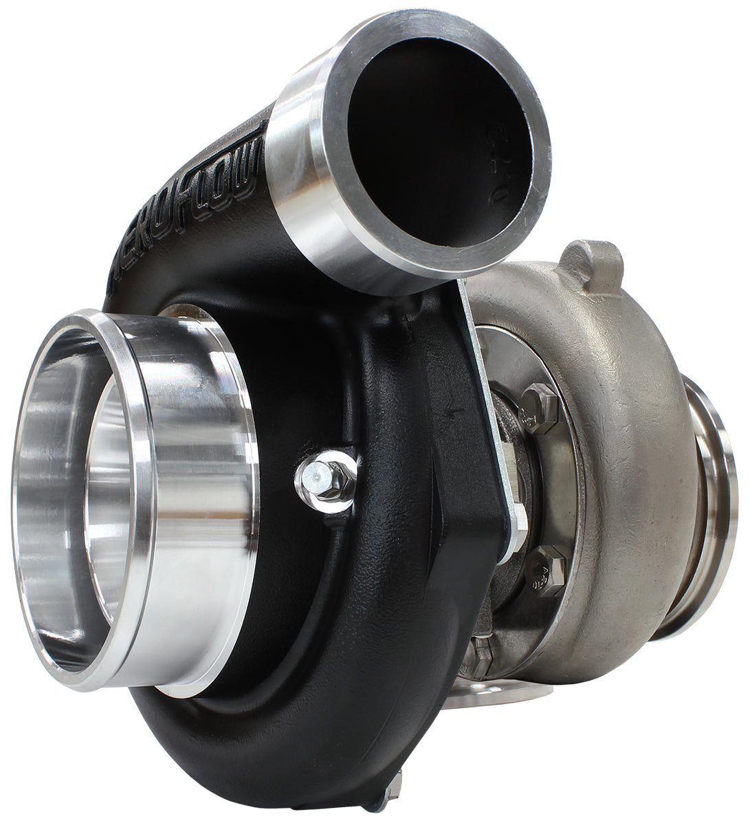 Boosted 6662 .82 S/S Dual V-Band Outlet GTX3582 Black AF8005-3020BLK - Aeroflow