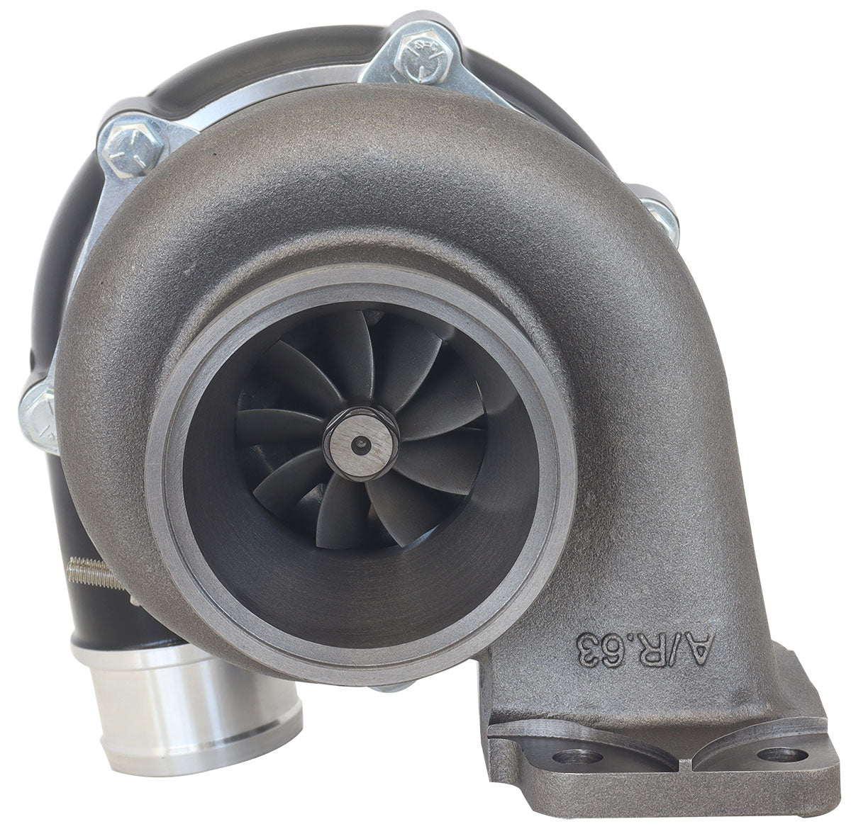 Boosted B5455.63 T3 Flange V-Band Outlet G30 660 Black AF8005-3035BLK - Aeroflow