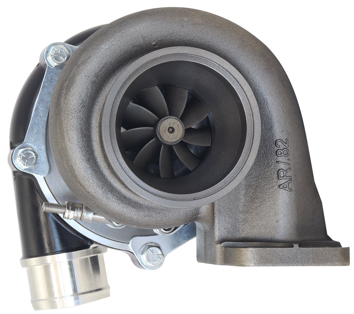 Boosted B5455.82 T3 Flange V-Band Outlet G30 660 Black AF8005-3036BLK - Aeroflow