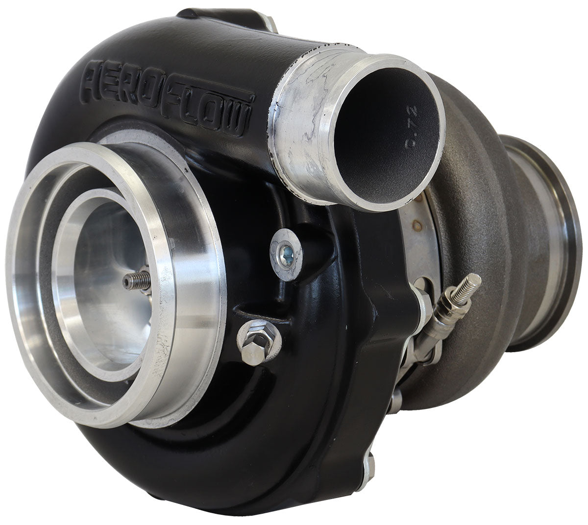 Boosted B5855.63 T3 Flange V-Band Outlet G30 770 Black AF8005-3043BLK - Aeroflow