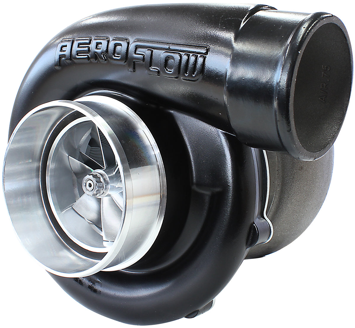 Boosted 7875 1.25 T4 Flange BB V-Band Outlet Gen 2 Black AF8005-4021BLK - Aeroflow