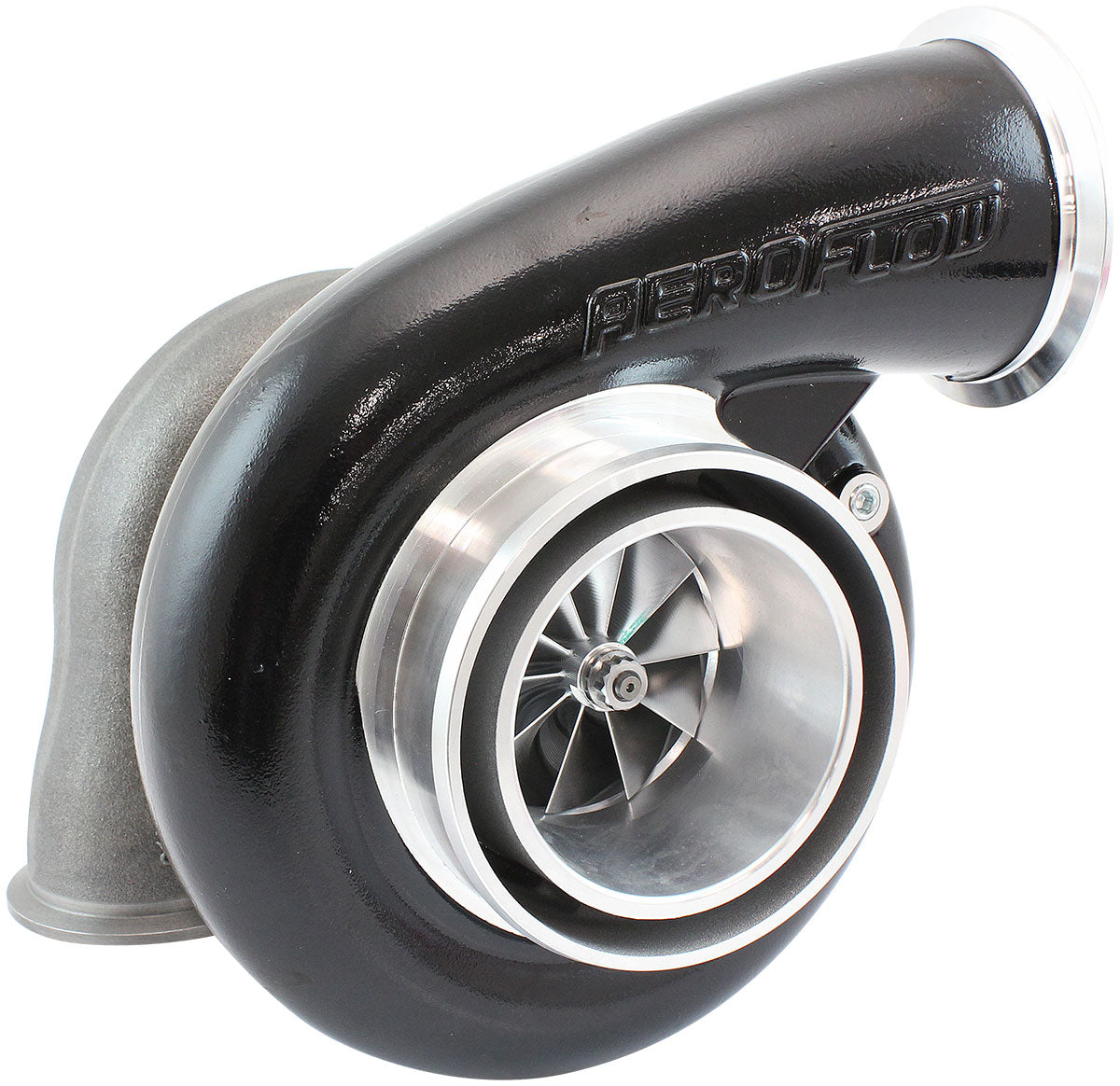 Boosted 7975 0.85 V-Band Flange V-Band Outlet G42 Black AF8005-4049BLK - Aeroflow
