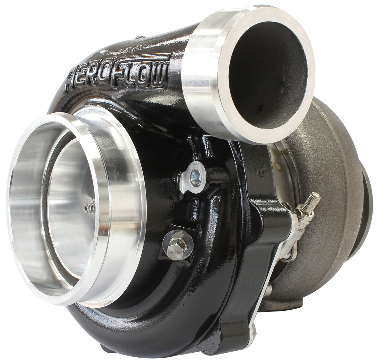 Boosted 6862.82 T4 Flange V-Band Outlet G35 1050 Black AF8005-4054BLK - Aeroflow