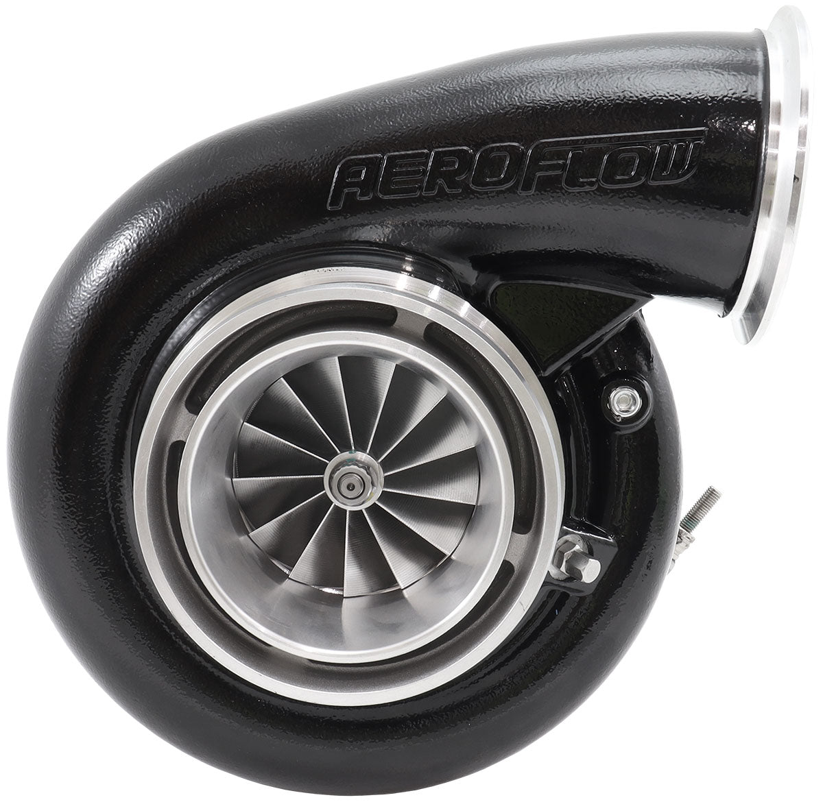 Boosted 8082 1.28 V-Band Inlet V-Band Outlet G45 1600 Black AF8005-4206BLK - Aeroflow