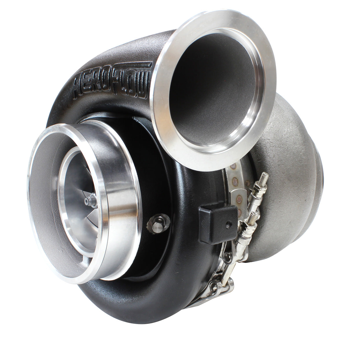Boosted 8077 1.26 T6 Twin Entry V-Band Outlet GTX4508 Black AF8005-6000BLK - Aeroflow