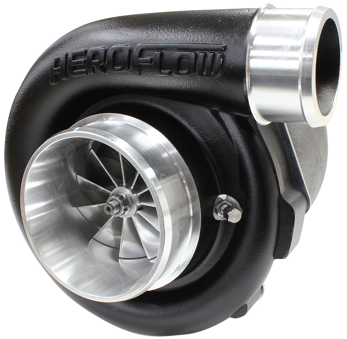 Boosted 7875 1.25 T4 Flange V-Band Outlet Gen 1 Black AF8006-4011BLK - Aeroflow