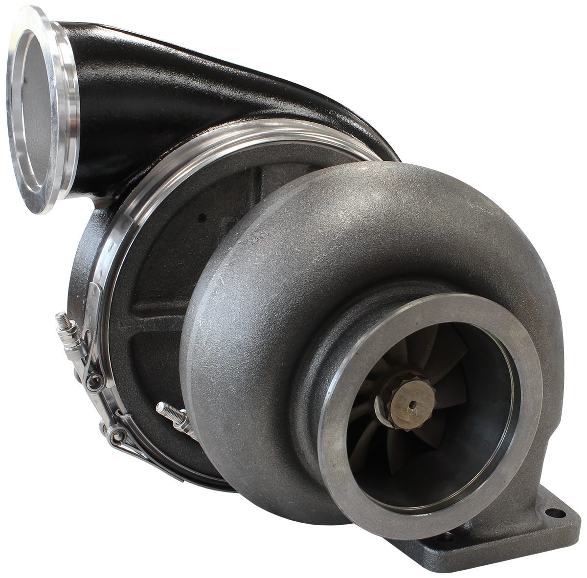 Boosted 7588 1.25 T4 Twin Entry V-Band Outlet BW S475 Black AF8006-4027BLK - Aeroflow