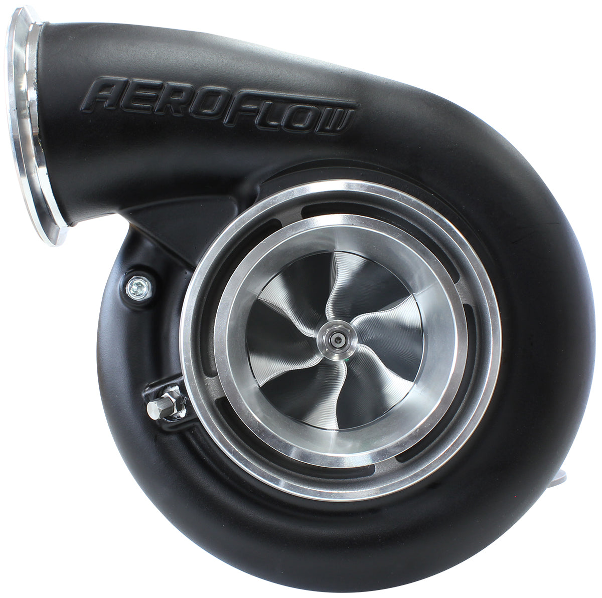 Boosted B7875 1.28 Reverse Inlet V-Band Outlet 7975 Black AF8006-4125BLK - Aeroflow