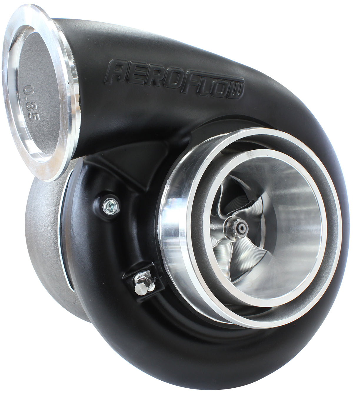 Boosted B7875 1.28 Reverse Inlet V-Band Outlet 7975 Black AF8006-4125BLK - Aeroflow