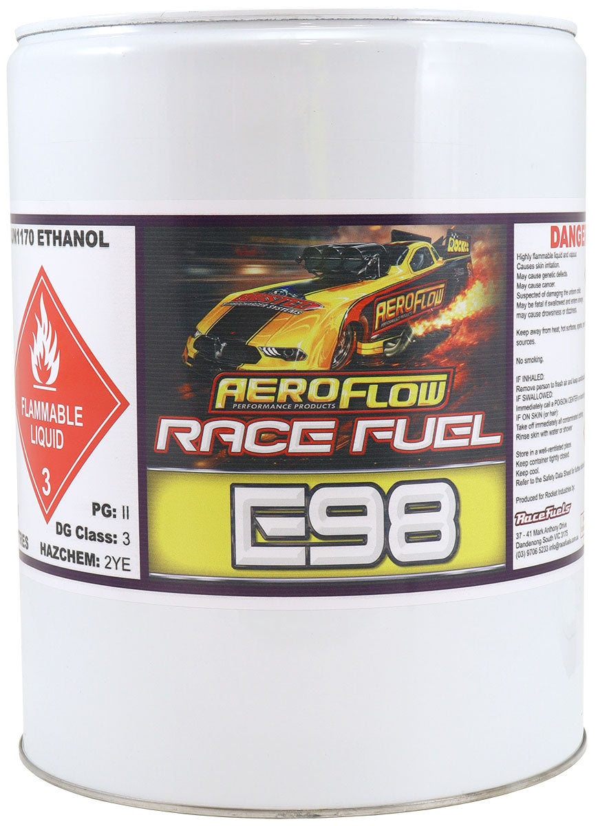 E98 Race Fuel 20 Litre 5.2 Galcontaine Ethanol 98% 2% Bp 98 AF81-4020 - Aeroflow