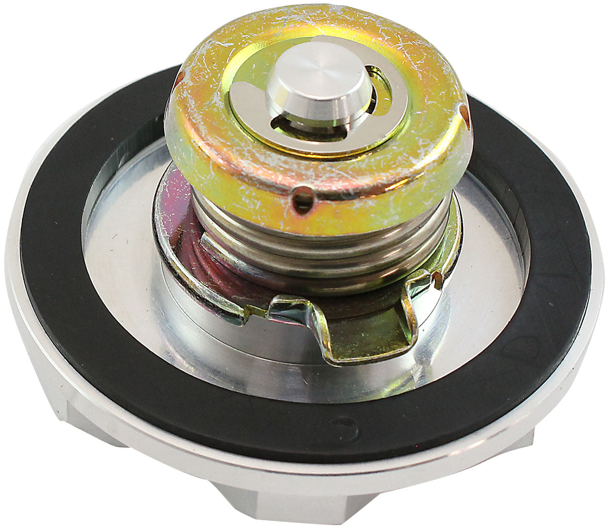 Toyota 2JZ Billet Oil Cap Filler Plug 1JZ Silver AF82-1010 - Aeroflow