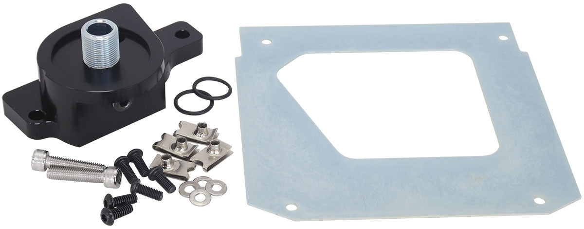 LS Chev Fabricated Oil Pan Rear Sump Oil Filter Adapter AF82-2008 - Aeroflow