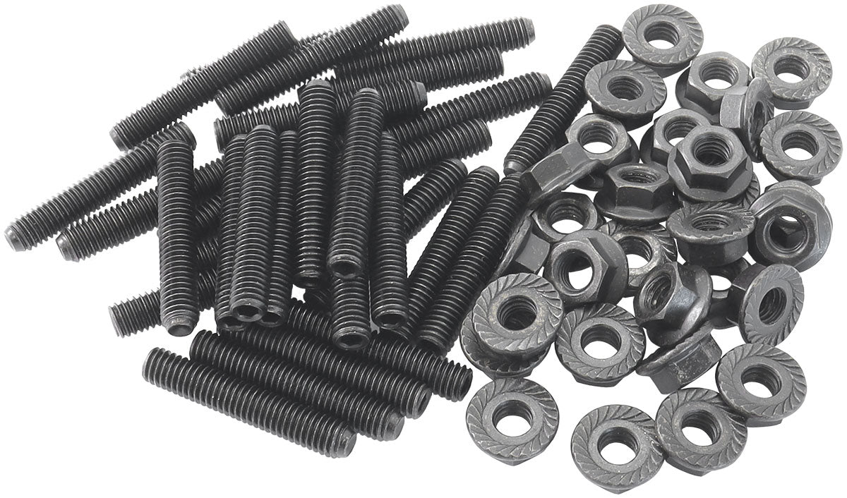 Nissan RB Oil Pan Stud Kit 82-2017 Studs Nuts M6 30 Pack AF82-2052 - Aeroflow