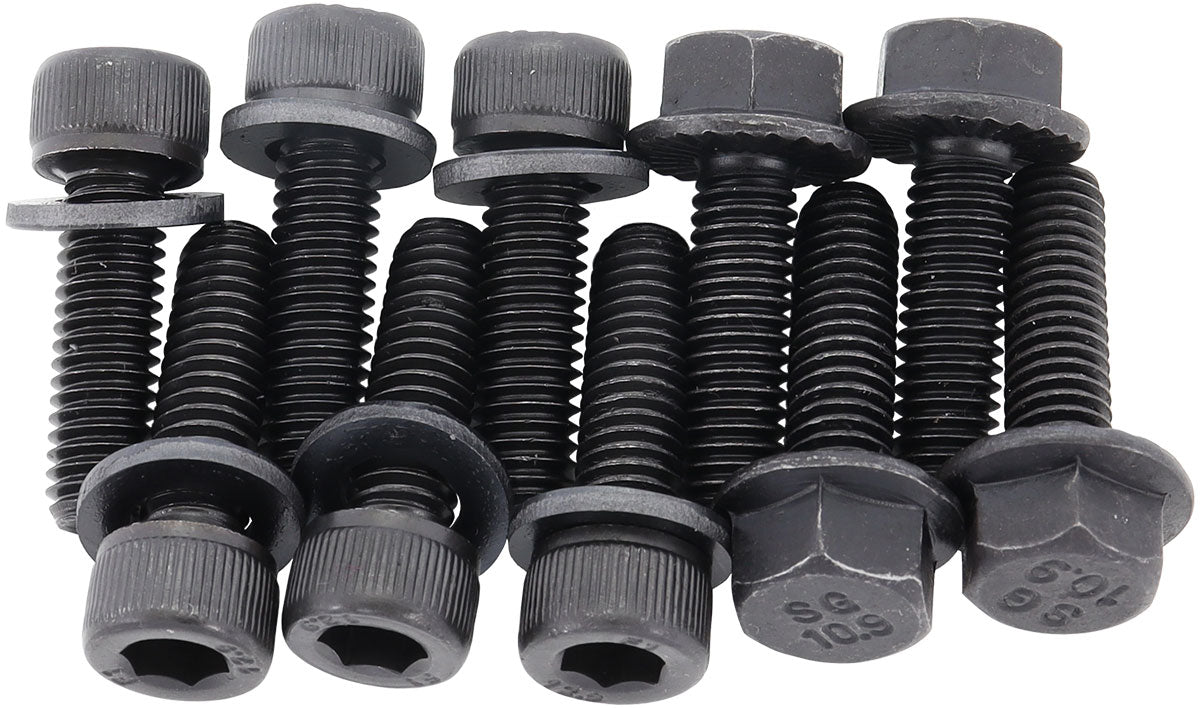 Nissan SR20 Oil Pan Bolt Kit 82-2000 M6 10 Pack AF82-2054 - Aeroflow