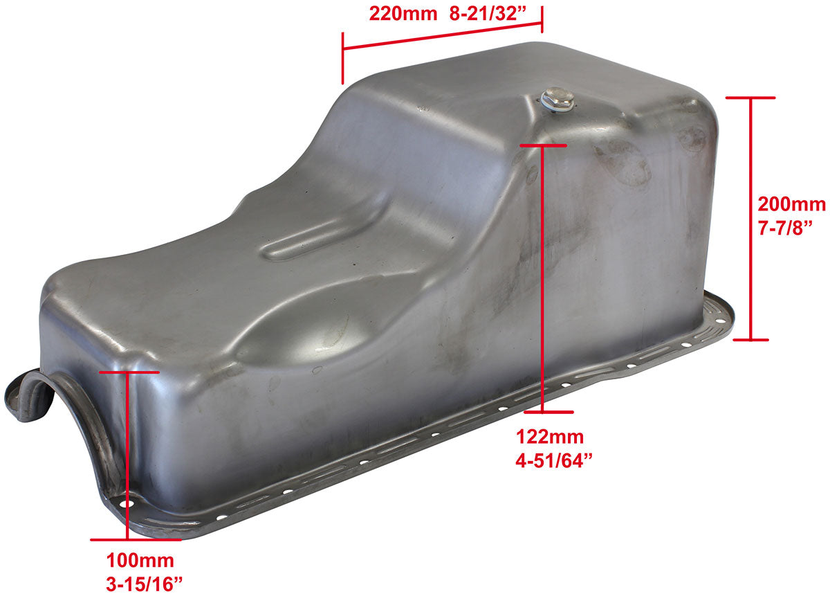 Stock Oil Pan Ford 289-302W Front Sump Raw AF82-9078 - Aeroflow