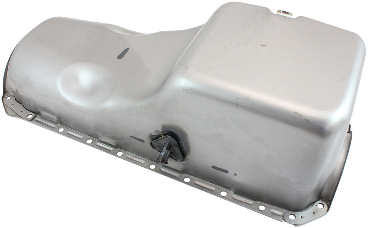 Steel Stock Oil Pan BBC Raw Rh/Side Dipstick Rear Sump AF82-9294 - Aeroflow
