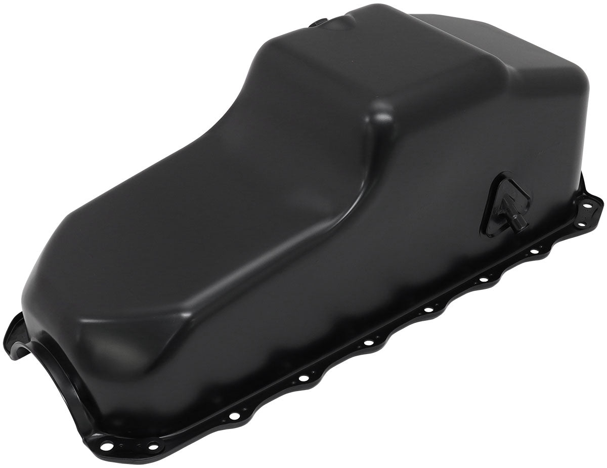 Stock 253 308 Holden Oil Pan Vb VT Commodore V8 Black Steel AF82-9308BLK - Aeroflow