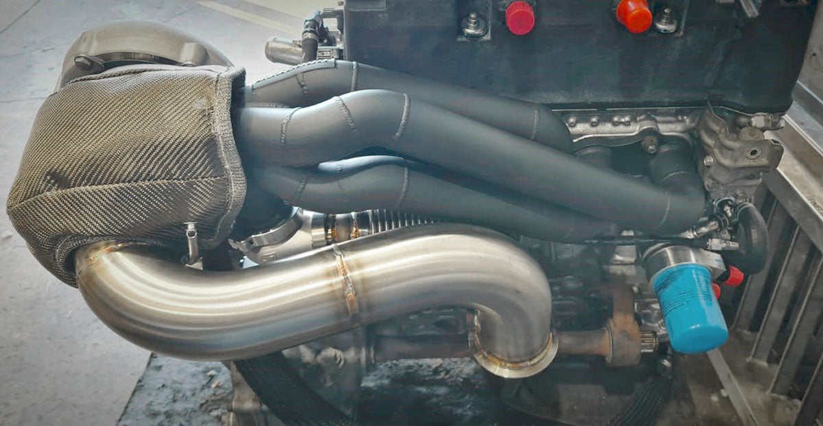 Honda K20 K24 GT30 V-Band Turbo Manifold 44mm Waste AF8205-2600 - Aeroflow