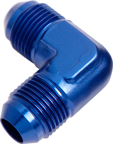 Male Flare Union 90 Deg -10AN Blue Male To Male 90 Deg AF821-10 - Aeroflow