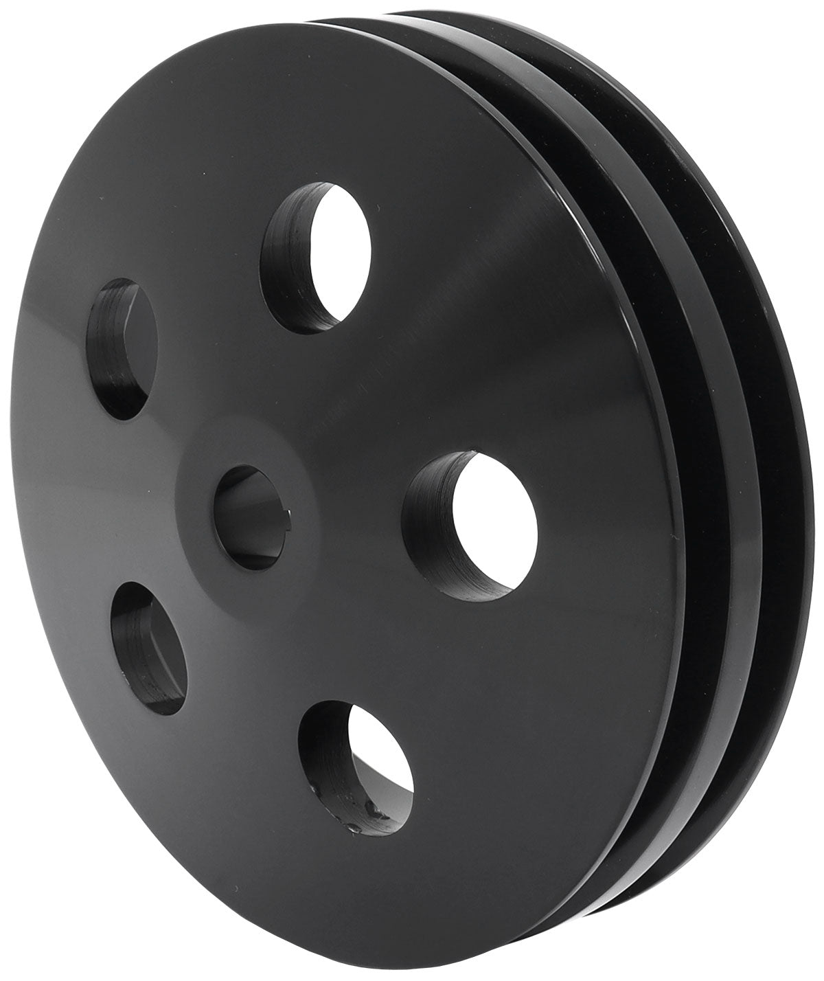 Power Steering Pulley Double Black 5/8 Shaft GM Saginaw AF83-1004BLK - Aeroflow