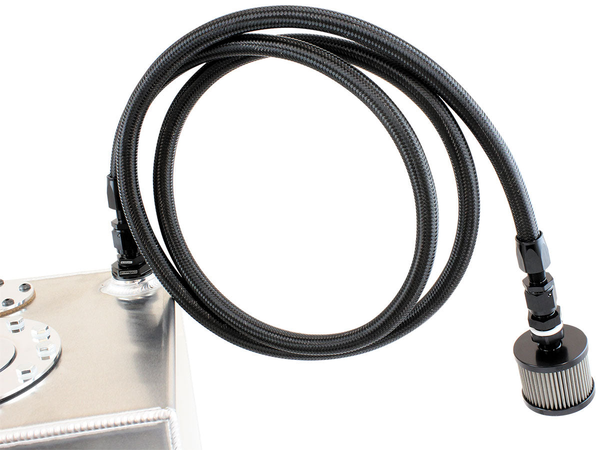 Fuel Cell Breather Kit Setup Loop Roll Over -8AN Vent Valve AF85-2020 - Aeroflow