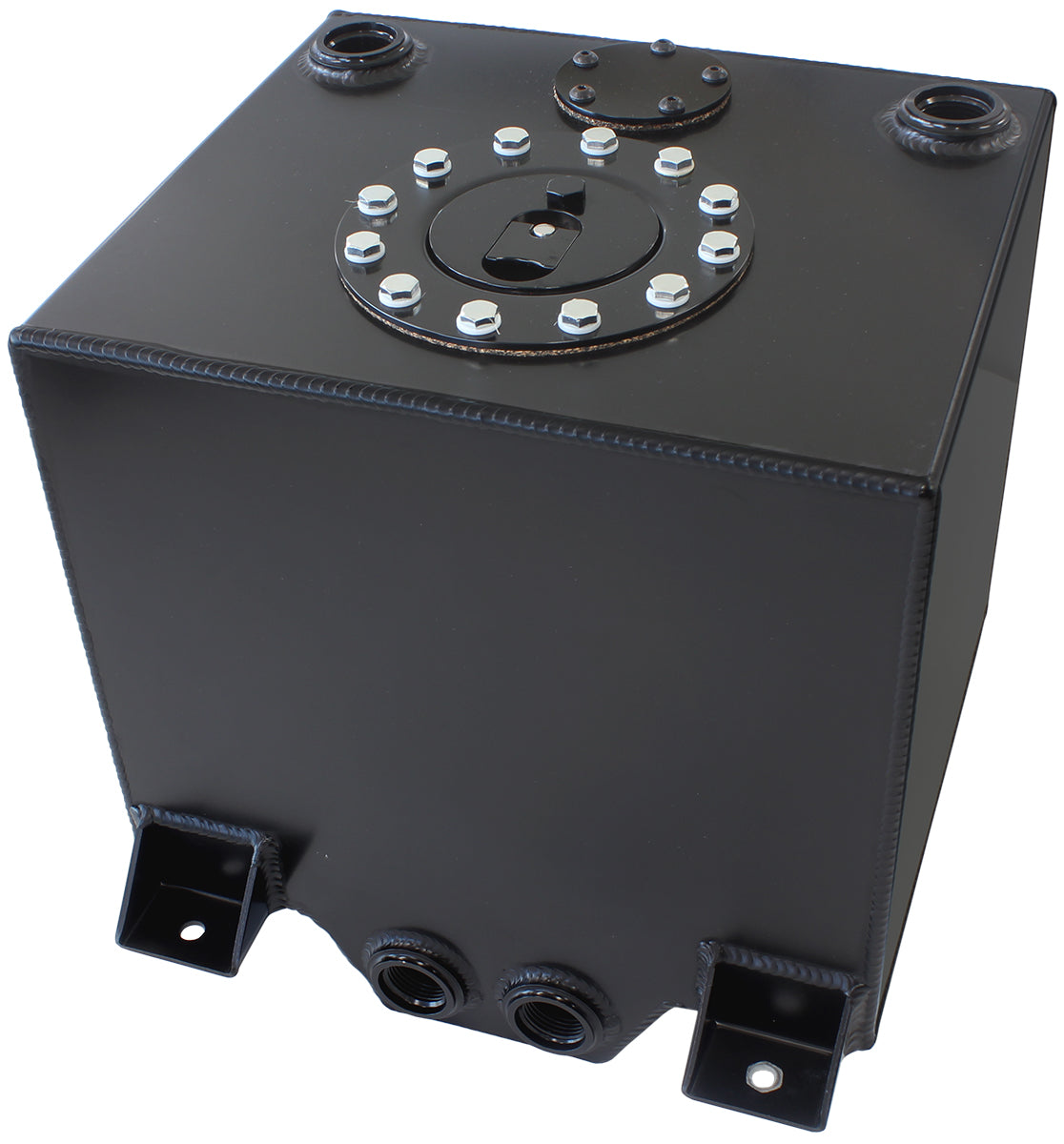 Black Alloy Fuel Cell 19 Litre 5 Us Gallons With Cavity/Sump AF85-2050ABLK - Aeroflow