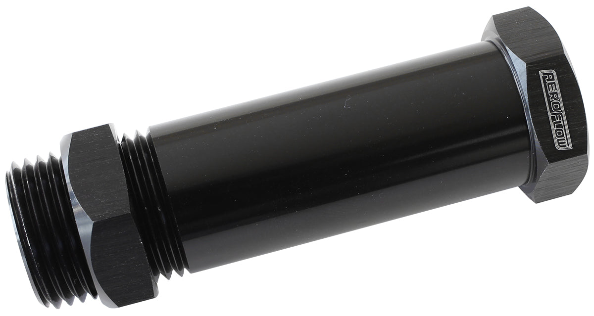 -6ORB Through Frame Fitting 2-3/8" Length Throug Rails Etc AF877-06BLK - Aeroflow