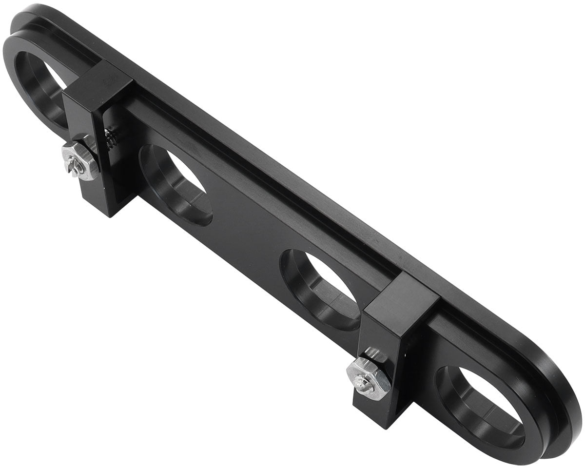 Billet Bulkhead Plate 4 Port Modular Universal Black AN Ac AF88-2021BLK - Aeroflow