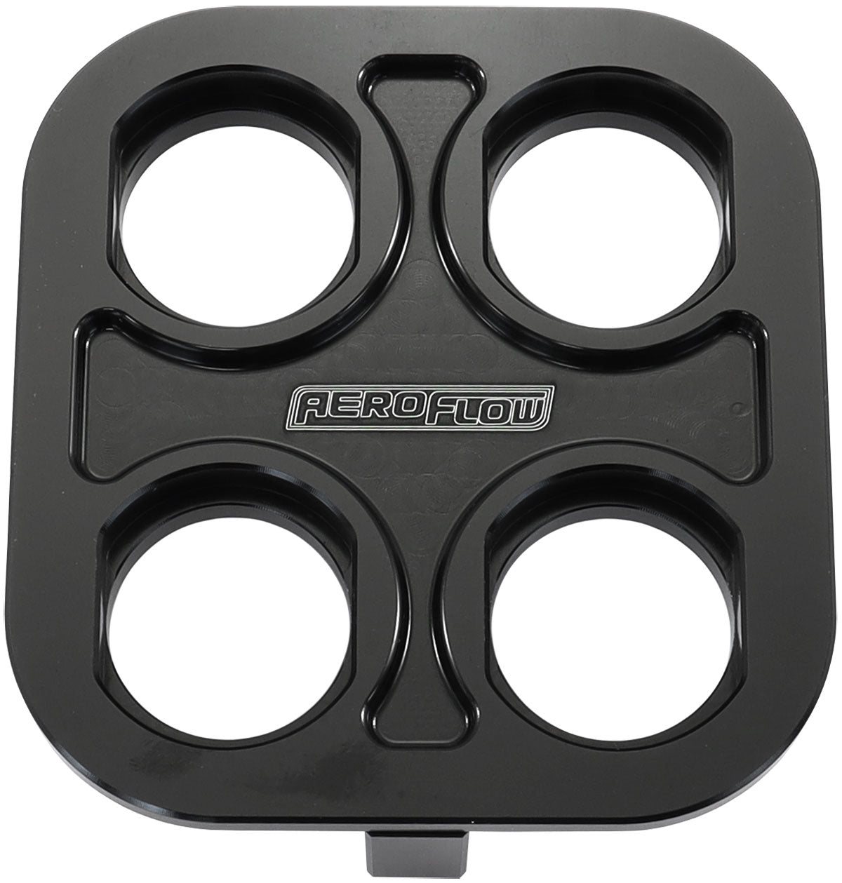 Billet Bulkhead Plate 4 Port Square Modular Universal Black AN Ac - AF88-2021 Blk AF88-2022BLK - Aeroflow