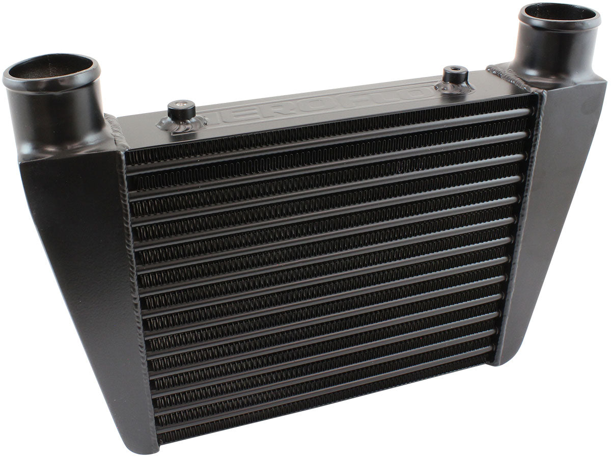 V-Mount Street Intercooler 330 x 280 x 76mm 2.5" Black AF90-1015BLK - Aeroflow