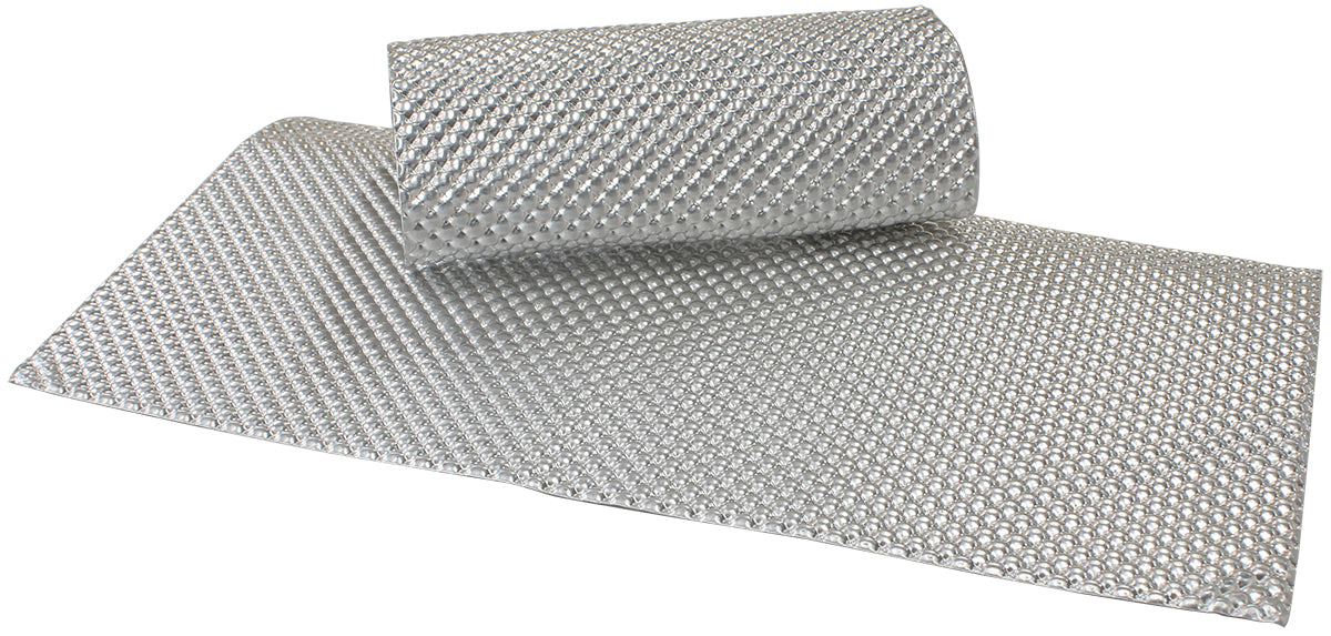 24" x 24" Aluminium Embossed Heat Shield Cut Or Fold Silver AF91-4582 - Aeroflow