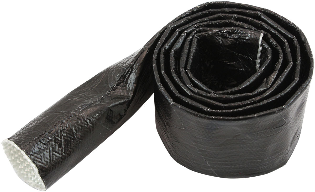 Aluminised Heat Sleeve 5/8"-1" Black Finish 3.7 Meter / 12ft AF91-5011BLK - Aeroflow