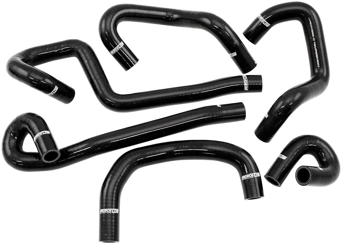 Nissan RB25 Heater Hose Kit Black Radiator R33 R34 Skylinesilcione AF9270-0047 - Aeroflow