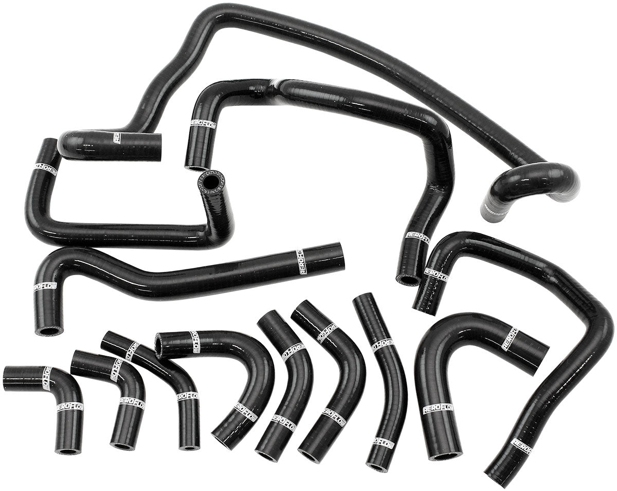 Nissan RB26 Heater Hose Kit Black Radiator R32 R33 R34 Gtrsilcione AF9270-0048 - Aeroflow
