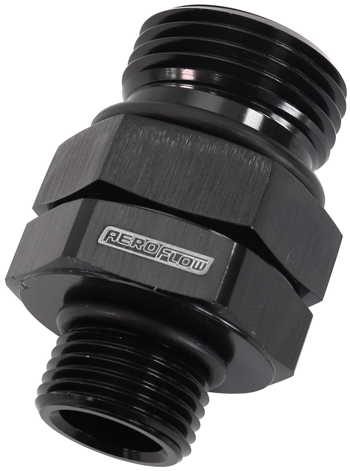 -10 ORB Swivel To -8 ORB Black Full Swivel AF929-10-08BLK - Aeroflow