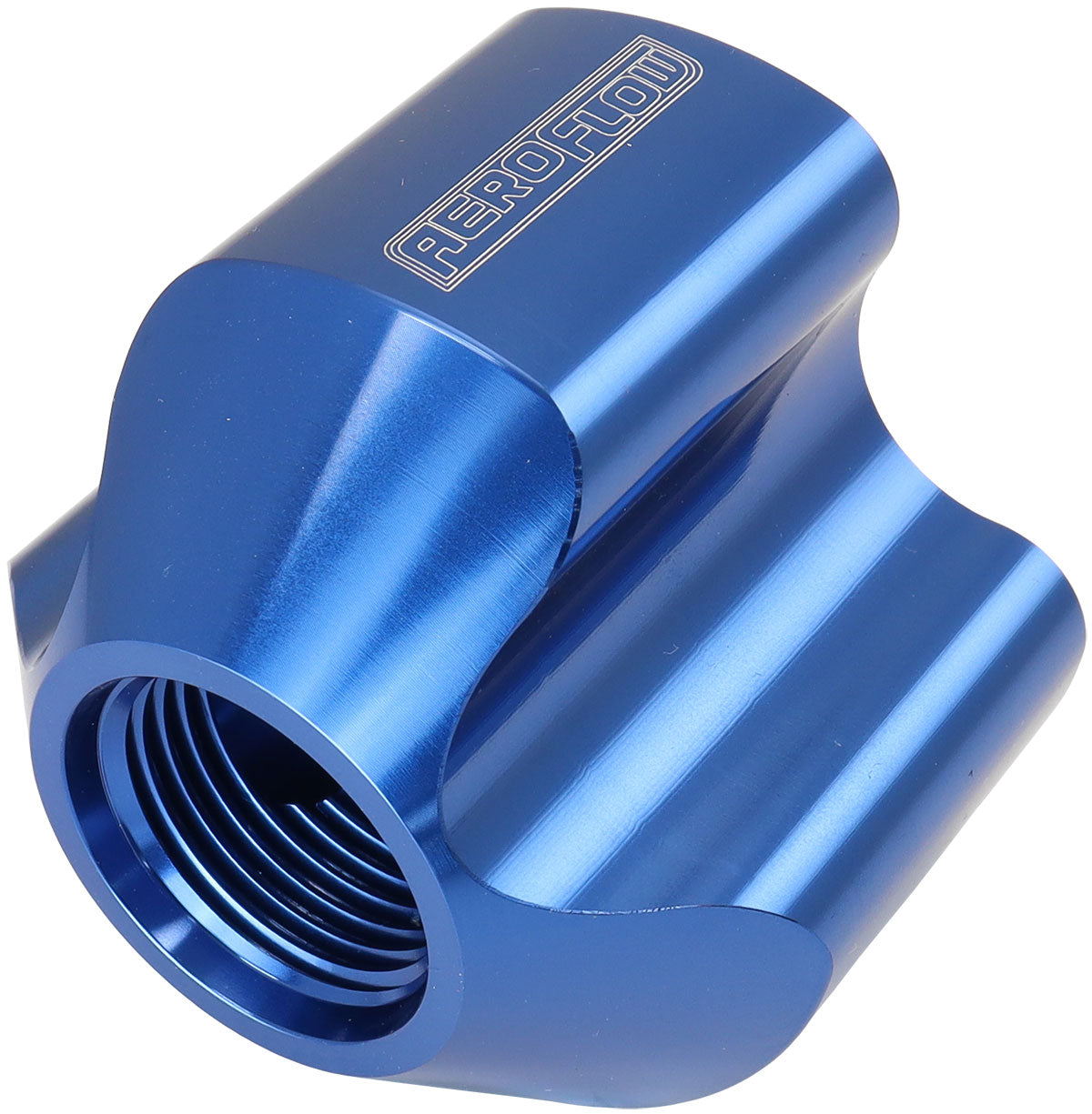 Inline 4 Port Distribution Block -10 ORB To 3 x -8 Blue AF935-10-08 - Aeroflow
