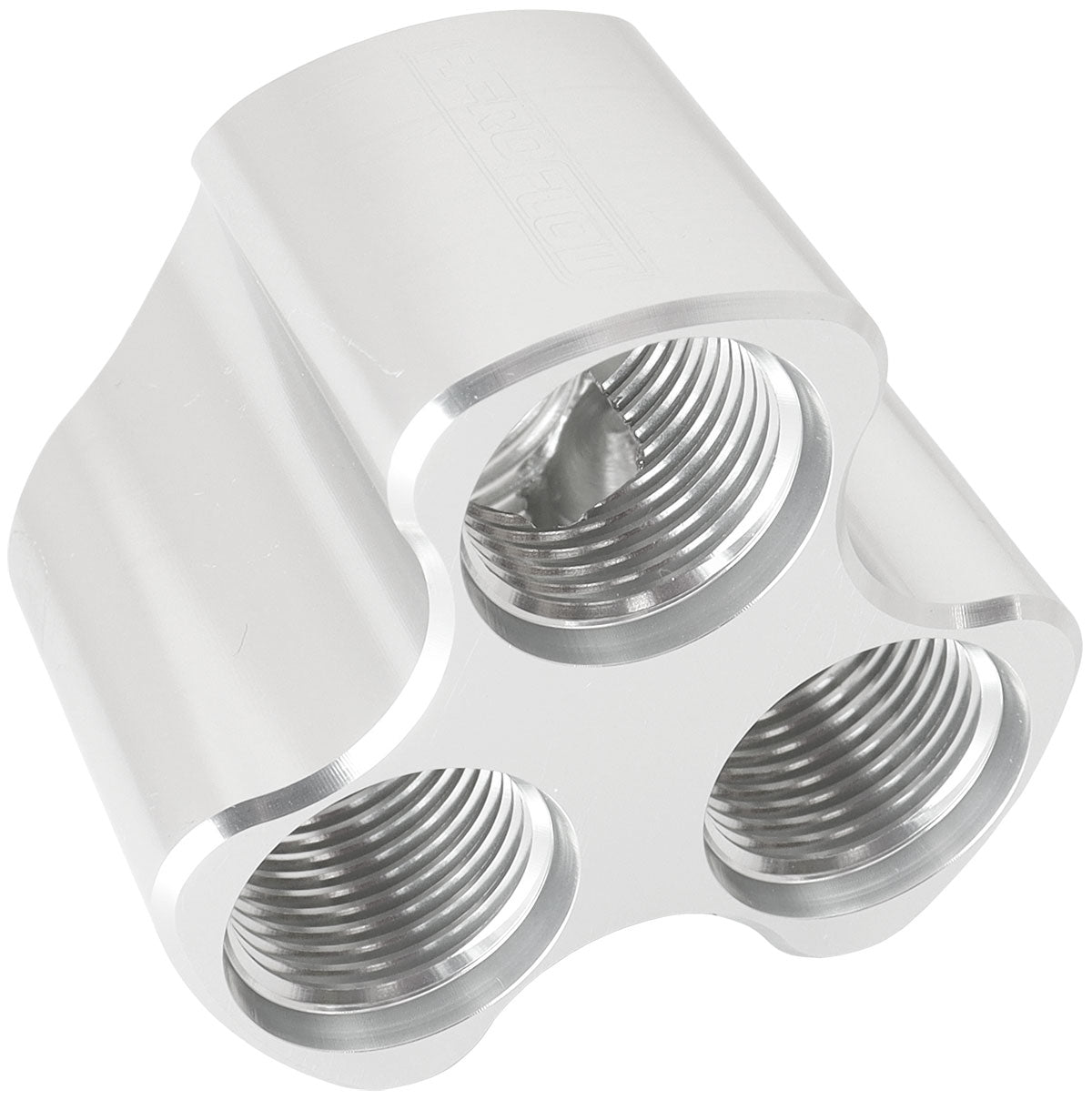 Inline 4 Port Distribution Block -10 ORB To 3 x -8 Silver AF935-10-08S - Aeroflow