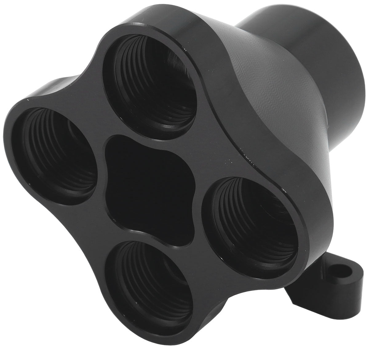 Inline 5 Port Distribution Block -12 ORB To 4 x -8 Black AF936-12-08BLK - Aeroflow