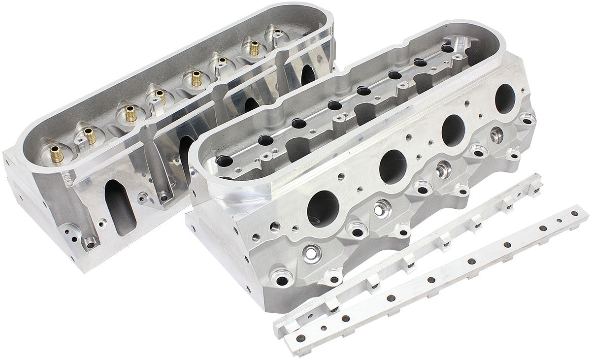 GM LS 240cc Aluminium Heads Bare 68cc Suit 3.90" Bore 6 Bolt Rectangle Port AF95-0406 - Aeroflow