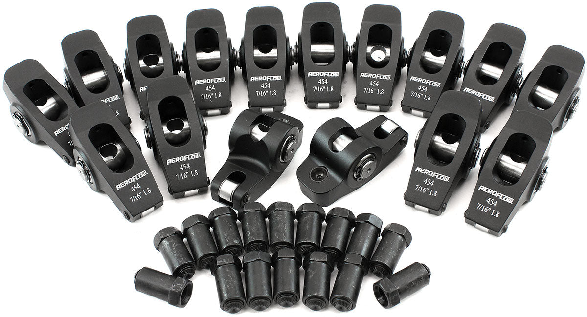 BBC Rocker Arms 7/16" Stud 1.8 Ratio 454 Alloy 2024 Roller 16 AF95-1117 - Aeroflow